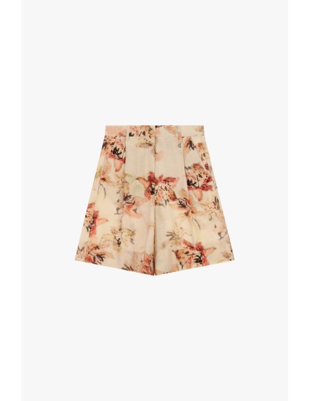 Regular-fit shorts met hoge taille en bloemenprint Dixie