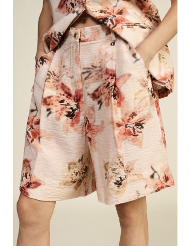 Regular-fit shorts met hoge taille en bloemenprint Dixie