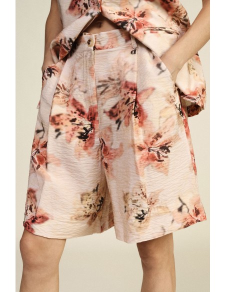 Short regular fit taille haute à imprimé floral Dixie