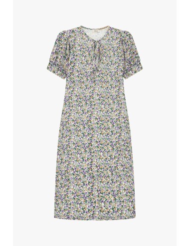 Robe midi à imprimé floral à manches courtes Dixie
