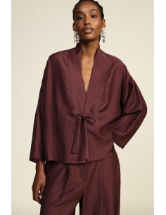 Korte blazer met ruime pasvorm en strikceintuur Dixie