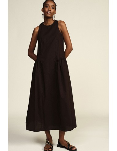 Robe midi évasée sans manches Dixie