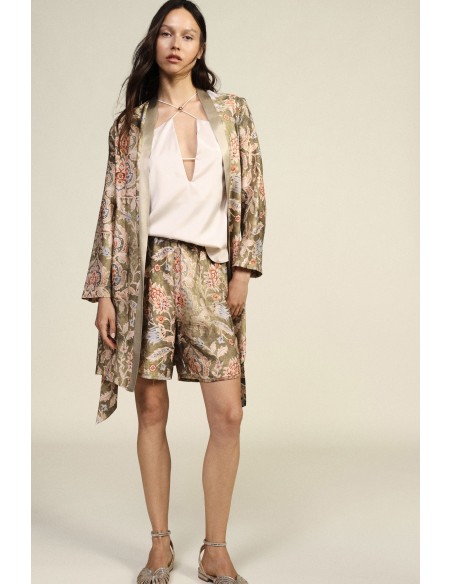 Regular-fit shorts met elastische bloemenprint van Dixie