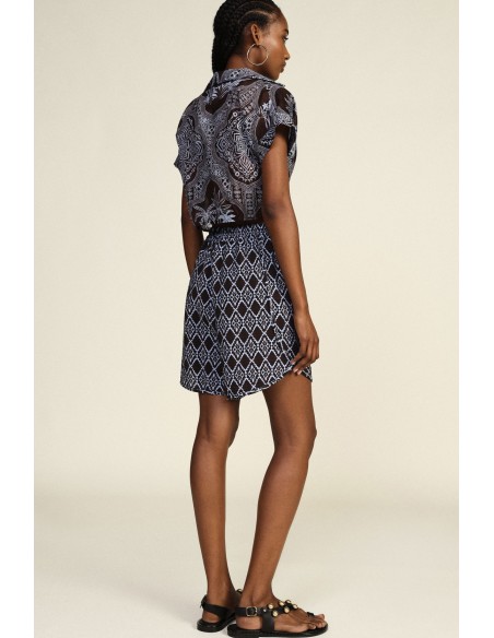 Short regular fit à motif géométrique extensible Dixie