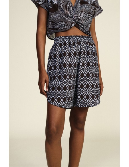 Short regular fit à motif géométrique extensible Dixie