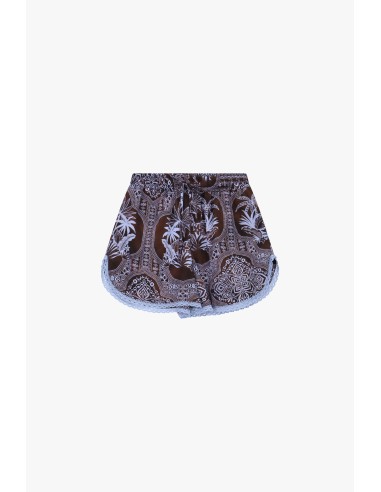 Shorts fantaisie ethnique avec bordure en dentelle Dixie