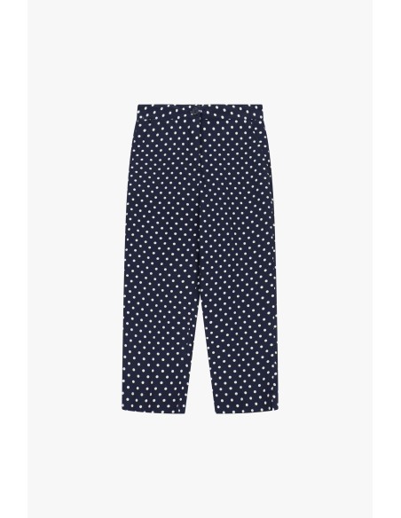 Pantalon cropped à pois avec taille normale Dixie