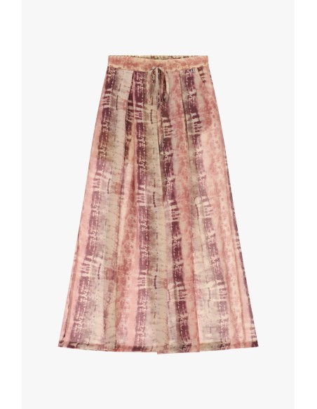 Pantalon palazzo imprimé tie-dye avec cordon de serrage Dixie