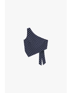 Top asymétrique à pois avec nœud latéral Dixie 2