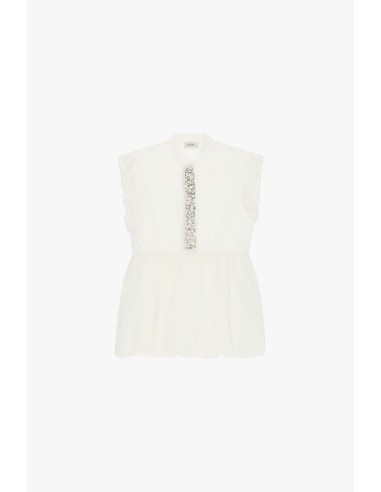 Top met ruches en decoratieve details aan de voorkant Dixie