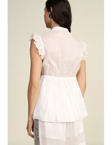 Top met ruches en decoratieve details aan de voorkant Dixie