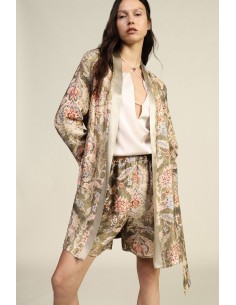 Manteau duster à motif floral avec ceinture Dixie