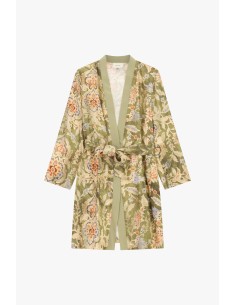 Dixie Dusterjas met bloemenprint en ceintuur 2