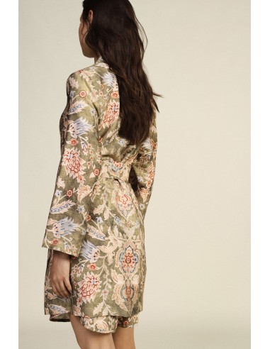 Manteau duster à motif floral avec ceinture Dixie