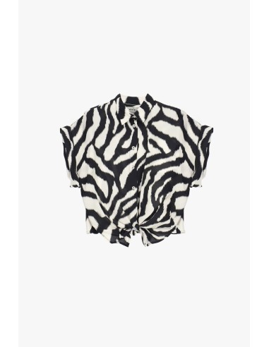 Chemise fantaisie animalière avec nœud sur le devant Dixie