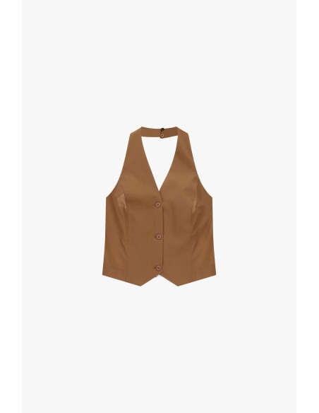 Gilets à col profond avec fermeture par boutons Dixie