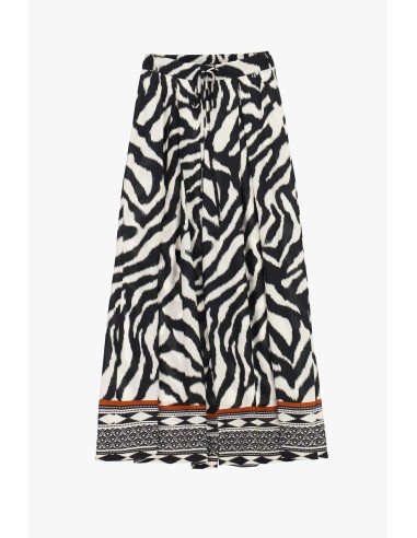 Animalier Print And Geometric Pattern Palazzo Trousers Dixie