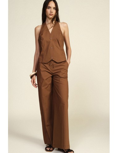Pantalon palazzo avec taille à cordon de serrage et détails métalliques Dixie