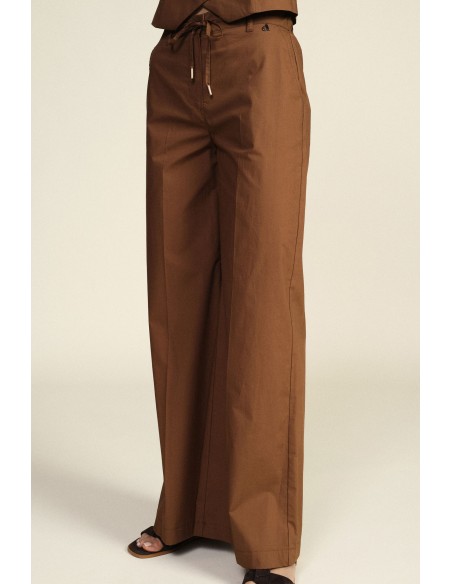 Pantalon palazzo avec taille à cordon de serrage et détails métalliques Dixie