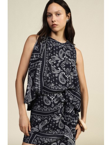 Uitlopende top met paisley-patchworkprint Dixie