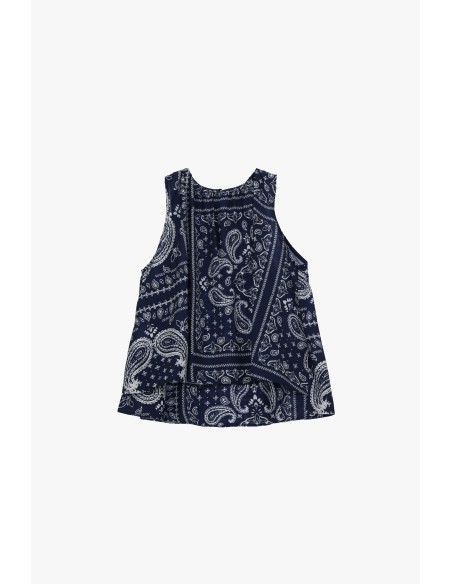 Uitlopende top met paisley-patchworkprint Dixie