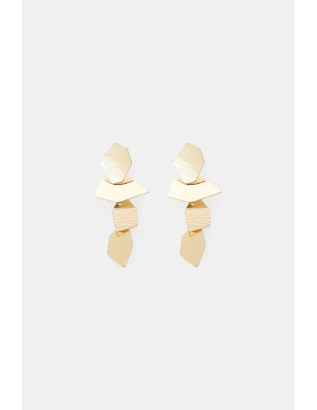 Boucles d’oreilles avec éléments géométriques superposés Dixie