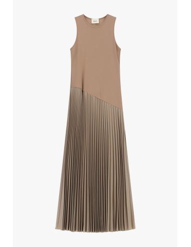 Robe longue sans manches à jupe plissée Dixie