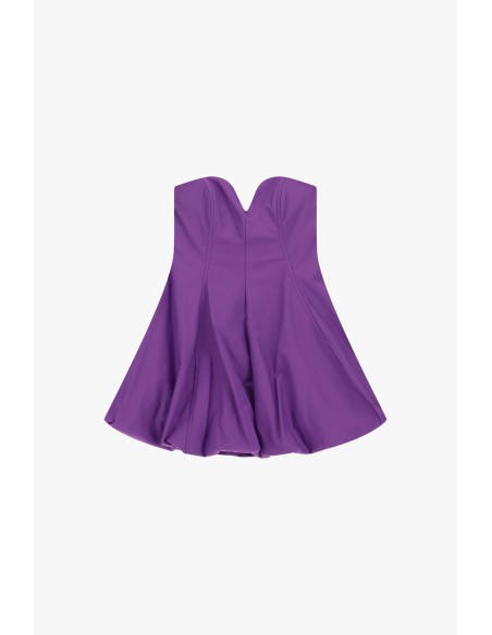 Robe courte bustier drapée sans bretelles Dixie