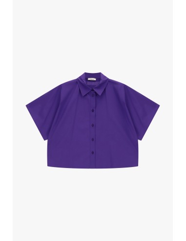 Dixie boxy cropped overhemd met korte mouwen