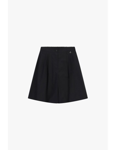 Dixie short met hoge taille, plooien en zijzakken