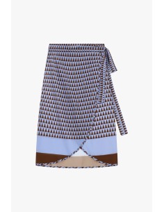 Dixie Midi-Wikkelrok met Geometrisch Patroon 2