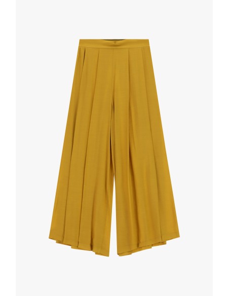 Pantalon palazzo à plis sur le devant et taille haute Dixie