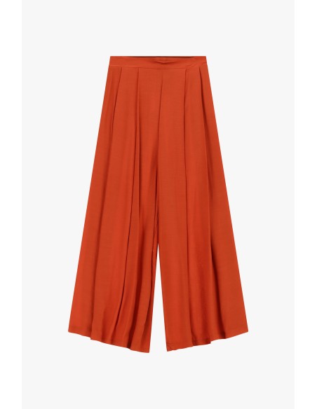 Pantalon palazzo à plis sur le devant et taille haute Dixie