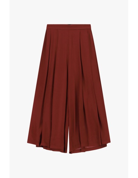 Pantalon palazzo à plis sur le devant et taille haute Dixie