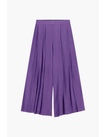 Pantalon palazzo à plis sur le devant et taille haute Dixie