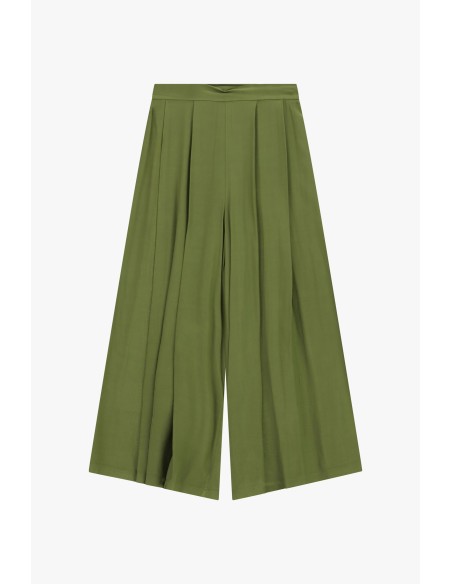 Pantalon palazzo à plis sur le devant et taille haute Dixie