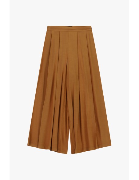Pantalon palazzo à plis sur le devant et taille haute Dixie