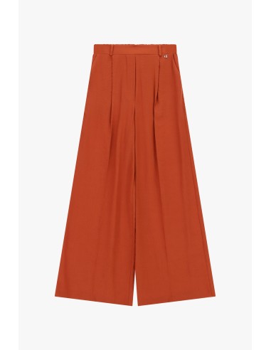 Pantalon palazzo à pinces et taille élastiquée Dixie