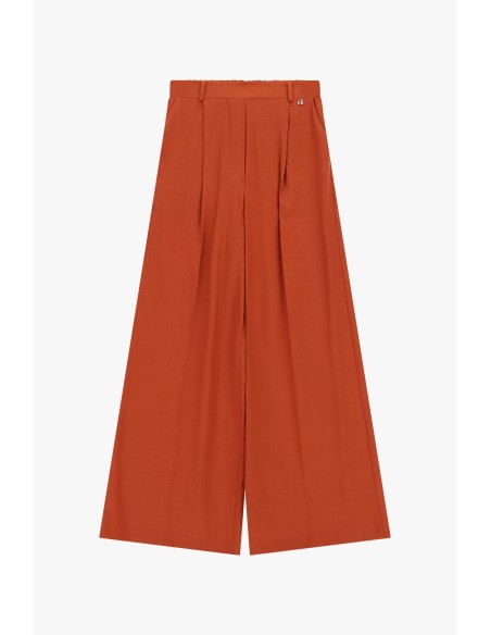 Pantalon palazzo à pinces et taille élastiquée Dixie