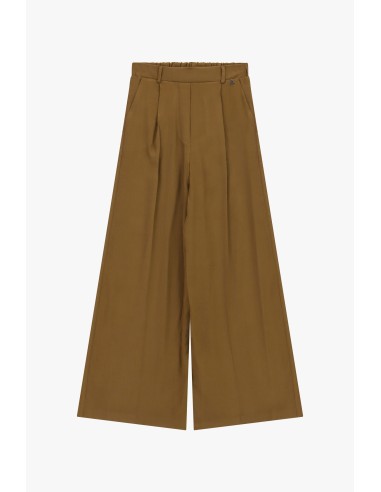 Pantalon palazzo à pinces et taille élastiquée Dixie