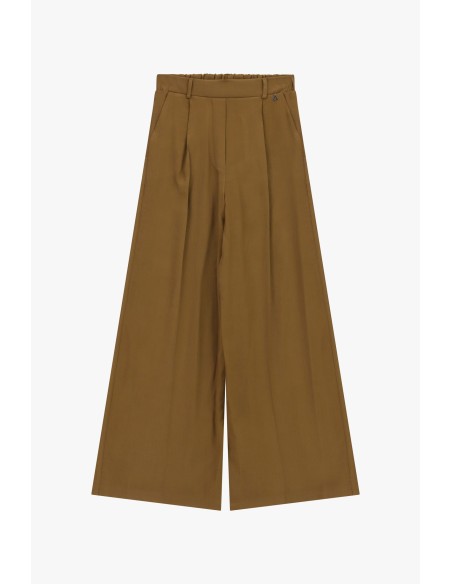 Pantalon palazzo à pinces et taille élastiquée Dixie