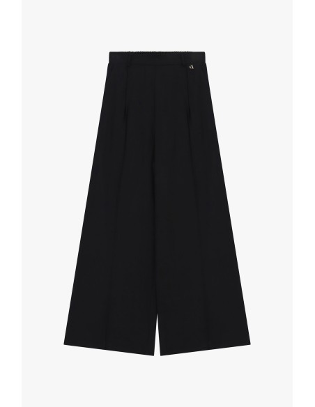 Pantalon palazzo à pinces et taille élastiquée Dixie