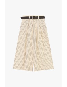 Pantalon palazzo à rayures avec ceinture Dixie