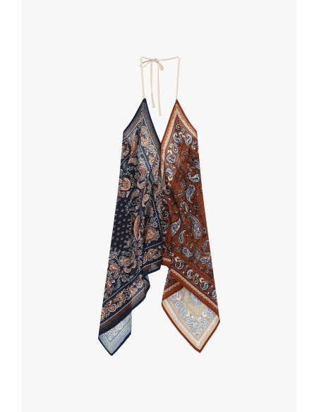 Haut à motif paisley et fermeture à cordon Dixie