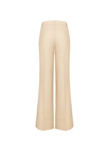 Pantalon Palazzo en mélange de lin et de viscose « Rinascimento »