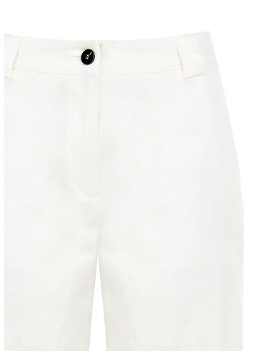Pantalon palazzo en coton et lyocell mélangés, avec un large revers et des poches « Rinascimento »