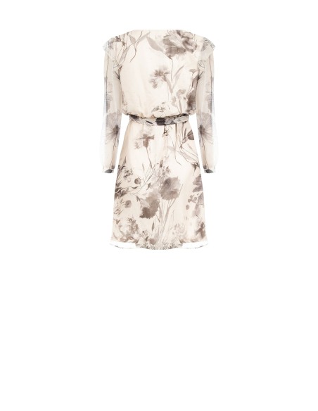 Robe courte en tissu ultraléger à paillettes avec décolleté en V croisé Rinascimento