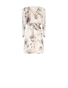 Robe courte en tissu ultraléger à paillettes avec décolleté en V croisé Rinascimento