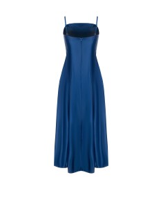 Robe midi évasée en satin duchesse avec poches Rinascimento 2