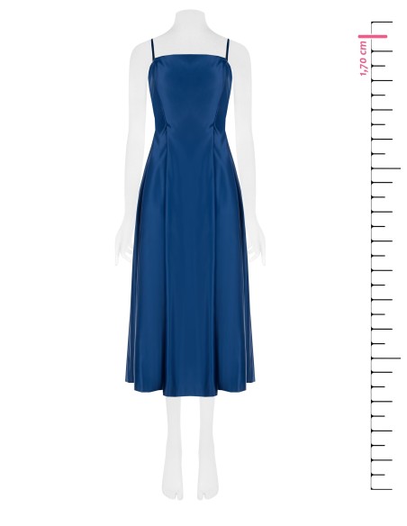 Robe midi évasée en satin duchesse avec poches Rinascimento